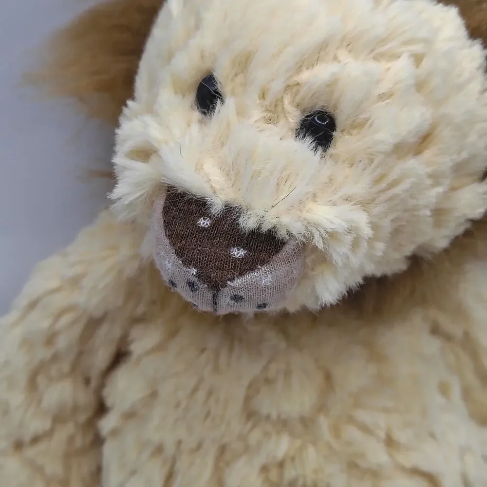 Demdaco Lion Plush Stuffed Animal Yellow magnet Toy Brown Mane Striped Tail